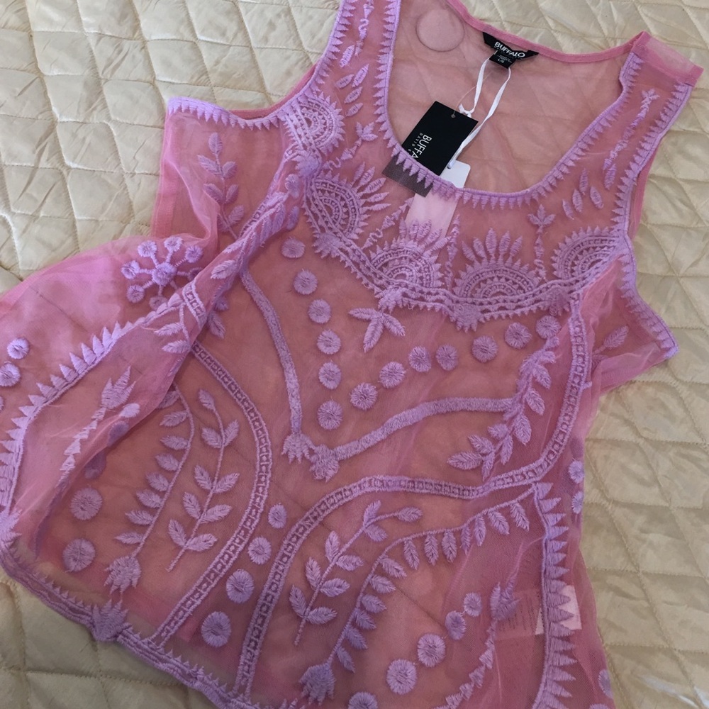 Lace tank 👑 Buffalo Lilac Pink